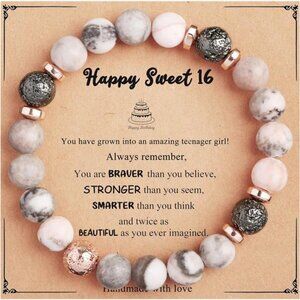 Natural Stone Bracelet Birthday Gifts for Women Mom Daughter Grandma Sister
